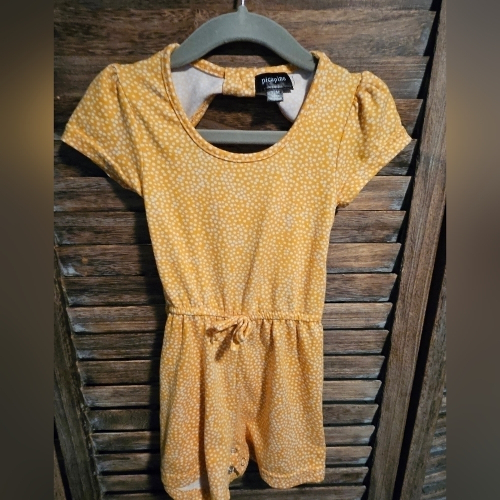 EUC Yellow 12mo Picapino Romper